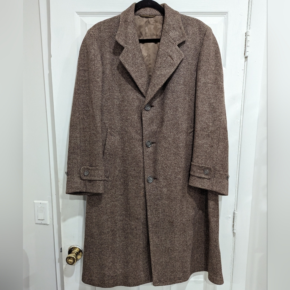 Vintage overcoat mens 1940/50's Jacket Knit-tex Wool Tweed R.W. Camp Co